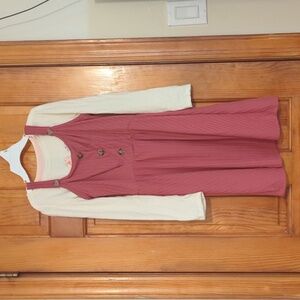 Kids overall dress with shirt